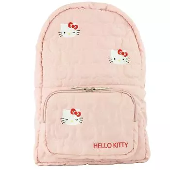 Стеганый розовый рюкзак с вышивкой Hello Kitty и