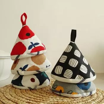 Стеганый термостойкий чехол для ручки кастрюли, позволяющий избежать ожогов, захват для кастрюли. Товары для дома. красный