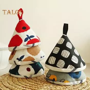 Стеганый термостойкий чехол для ручки кастрюли, позволяющий избежать ожогов, захват для кастрюли. Товары для дома. красный