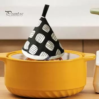 Стеганый термостойкий чехол для ручки кастрюли, позволяющий избежать ожогов, захват для кастрюли, товары для дома красный