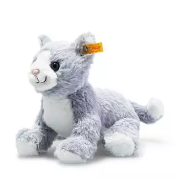 Steiff Cuddly Friends Cat Cathy Blue 26 см 067051 Японский [Авторизованный продукт]