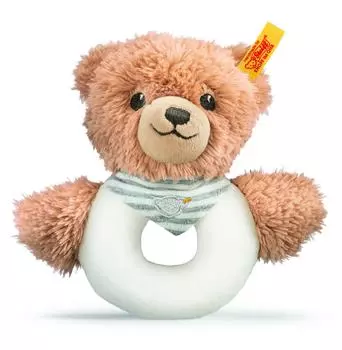 Steiff Good Night Bear серая игрушка на ручку 12 см 239939 японский [Авторизованный продукт] белый