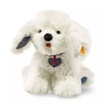 Steiff Kids Sitting Dog Denim 23cm 084416
