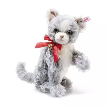 Steiff Niki the Cat Christmas 23cm World Limited 1225 pieces 007484 серебряный