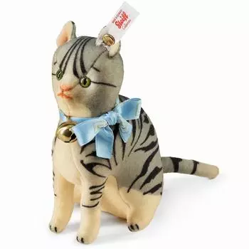 Steiff Teddy Bear Steiff America Limited Emily Velvet Velvet Teddy Bear Stuffed Toy Birthday Present Family Celebration Gift Christmas (Emilie Tabby)