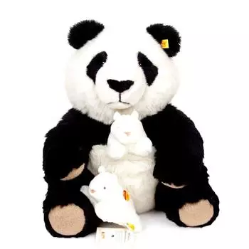 Steiff x Grandpapa Panda Мягкая игрушка Mother Love с детенышем панды Большая 35 см