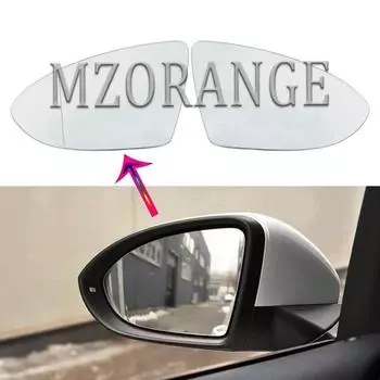 Стекло бокового зеркала с подогревом для VW Golf 7 MK7 2013-2017, сменная линза зеркала заднего вида на дверь 5G0857521, автомобильные аксессуары