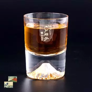 Стекло Fuji Стекло Tajima Стекло Fuji для холодного сакэ Простой сувенир Гран-при Японского агентства по туризму Награда Бокал Edo Kiriko Виски Пиво Японское сакэ Choko
