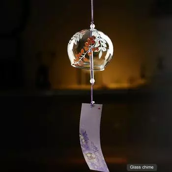 Стекло ручной работы в японском стиле, роспись колокольчика, украшение двери, аксессуары для дома, креативный подарок Ivy