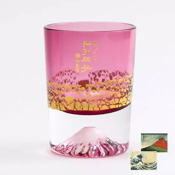 Стекло Таджима, сусальное золото Фудзи, Сакура (красное золото/розовый), Сделано в Японии, коробка Paulownia, в комплект входит открытка Fugaku Sanjurokkei, TG20-016-1GP