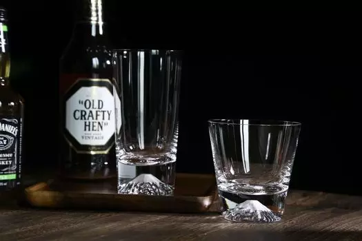 Стекло Tajima Glass Стекло Edo Glass Fuji качается в деревянной коробке поверхность Mt. (Чисто (никакого лечения))