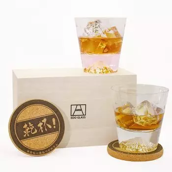 Стекло Tajima, японская ручная работа, камни Fuji, сакура, цветущая вишня, фурошики, пара стеклянных камней Tajima, набор из пары стеклянных камней Fuji с украшением для свадьбы