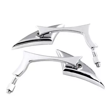 Стекло заднего вида для мотоцикла, 1 пара, алюминиевое боковое стекло, регулировка углов обзора, набор, алюминиевое стекло заднего вида, необходимый инструмент