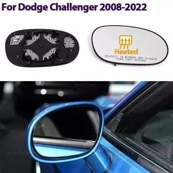 Стекло зеркала заднего вида с электроприводом и подогревом для Dodge Challenger 2008-2022 68048447AA 68048446AA 1pc Left