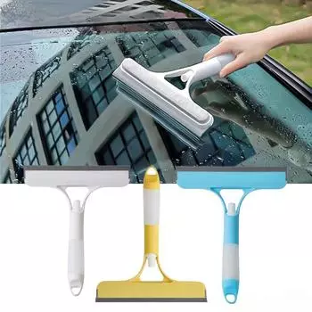 Стеклоочиститель автомобиля 3 в 1, очиститель лобового стекла, двери автомобиля, окна, скребок с распылителем для автомобиля, инструмент для мытья дома белый