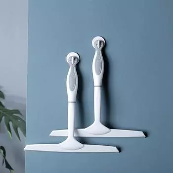 Стеклоочиститель Бытовой стеклоочиститель Стеклоочиститель Инструмент для чистки зеркал в ванной 25.5*25.5CM серый