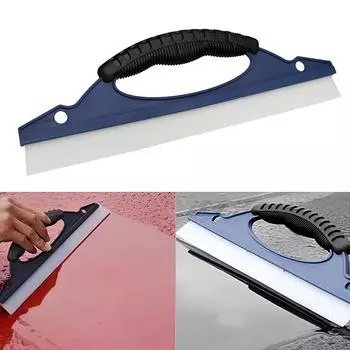 Стеклоочиститель для лобового стекла Уход за панелью автомобиля Силиконовый набор для чистки и полировки окон Универсальный набор для чистки и полировки поверхностей Оставляет следы от капель воды 1PCS 30cm