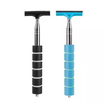 Стеклоочиститель для зеркала заднего вида автомобиля из нержавеющей стали, выдвижной скребок для лобового стекла, многофункциональный скребок для окон Black