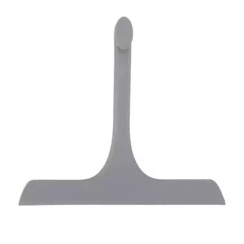 Стеклоочиститель с нескользящей ручкой Силиконовый скребок для мытья окон для ванной комнаты, окон, кухни серый