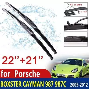 Стеклоочистители для Porsche Boxster Cayman 987 987C 2005 ~ 2012 2006 2007 2008 2009 2010 2011, автомобильные щетки стеклоочистителя, автомобильные аксессуары Style A