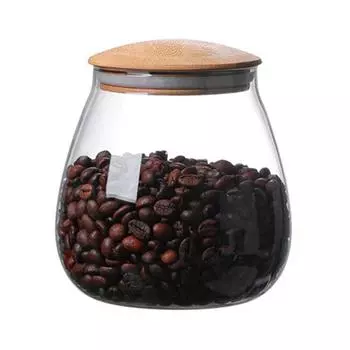 Стеклянная банка для хранения в форме гриба с герметичными крышками Стеклянный кухонный контейнер 400ml