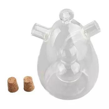 Стеклянная банка для контроля масла, кухонный 2 в 1 герметичный дозатор для масла и уксуса, прозрачный дозатор для масла и уксуса