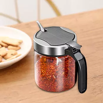 Стеклянная банка для приправ, домашняя кухонная утварь, легкая чистая бутылка, приправа для 300ml