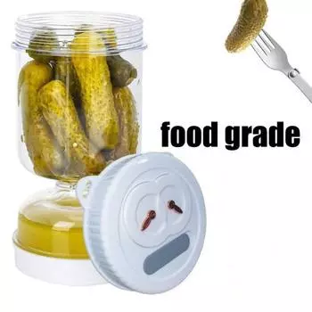 Стеклянная банка для солений с ситечком, герметичная, с широким горлом, без содержания бисфенола А, для пищевых продуктов, герметичная, в форме песочных часов, для оливок и кимчи чистый