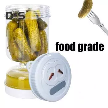 Стеклянная банка для солений с ситечком, герметичная, с широким горлом, без содержания бисфенола А, для пищевых продуктов, герметичная, в форме песочных часов, для оливок и кимчи чистый
