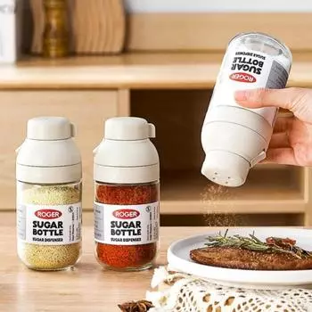 Стеклянная баночка для приправ 250 мл, дозатор для соли, специй, перца, бутылка для приправ, герметичная банка для соли