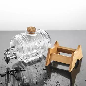 Стеклянная бочка для виски с краном, стеклянная банка для пивного сока, специальная стеклянная бутылка с краном, ведро для сгущенного напитка, 1000 мл