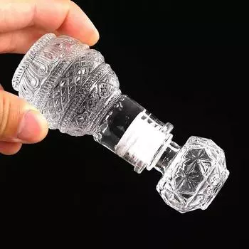 Стеклянная бутылка для алкоголя с герметичной пробкой, мини-графин для виски, маленький, 50 мл 1 Pcs