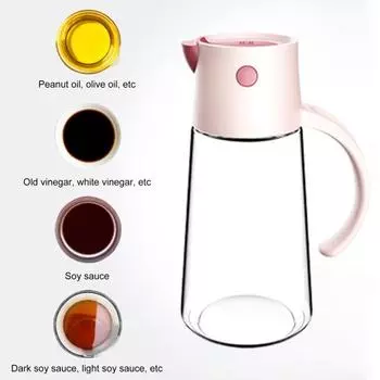 Стеклянная бутылка для масла, бутылка для смешивания и приправы для барбекю, 550 мл, распылитель для соевого соуса без бисфенола А, контейнер для масла без запаха, кухонный контейнер для приготовления пищи белый