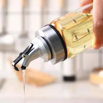 Стеклянная бутылка для масла Диспенсер для бутылок с маслом Бутылка для соуса из боросиликатного стекла Банка для уксуса Герметичная приправа Кухонные гаджеты