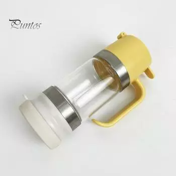 Стеклянная бутылка для медового сиропа, пищевая, без BPA, герметичная стеклянная банка для меда, бутылка для хранения сиропа с ручкой чёрный