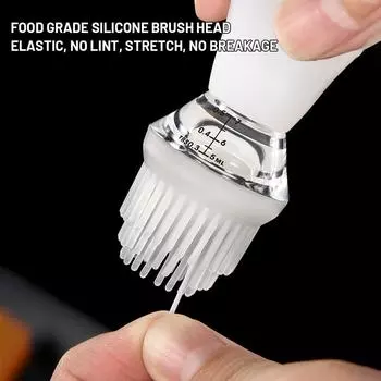 Стеклянная бутылка для оливкового масла с силиконовой кисточкой-капельницей, дозатор для масла, бутылка для барбекю