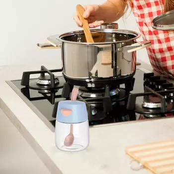 Стеклянная бутылка для приправ, кухонная банка для приправ, многоразовая мерная соль, перец синий