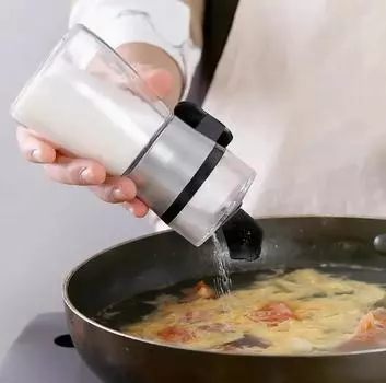 Стеклянная бутылка для приправы для приготовления пищи, бутылка-пресс для контроля соли, банка для приправ для кухни, герметичная банка для соли, бутылка для барбекю