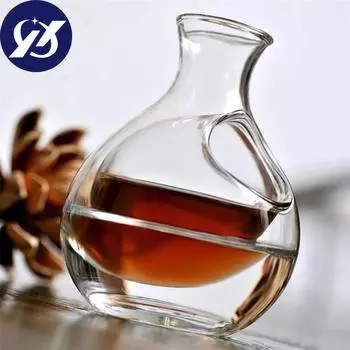 Стеклянная бутылка для вина, 250 мл, кувшин для льда, кувшин для льда, гнездо для хомяка, охлаждающий бренди W, графин для пива, прозрачный графин для вина, улучшенные барные инструменты