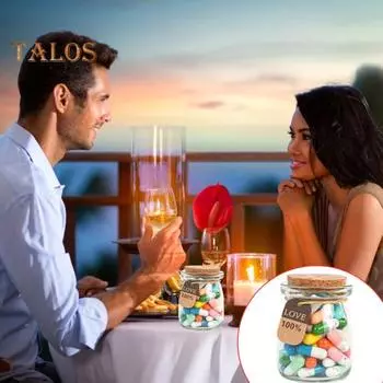 Стеклянная бутылка с капсулами. Капсулы с любовными записками своими руками в бутылке. Набор капсул с секретными посланиями. Подарок на день рождения, День святого Валентина, для друзей, парней. A