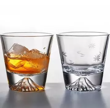 Стеклянная чашка Batone Fuji 270 мл Sakura Kiriko Rocks, набор из пары стеклянных бокалов, роскошный ручной работы из павловнии, стильный бокал для сакэ, пива, виски, праздничный белый