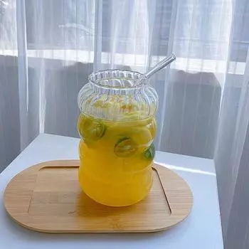 Стеклянная чашка для холодного кофе, ретро-кружка, прозрачная вода, чай, посуда, кружки для молока, сока