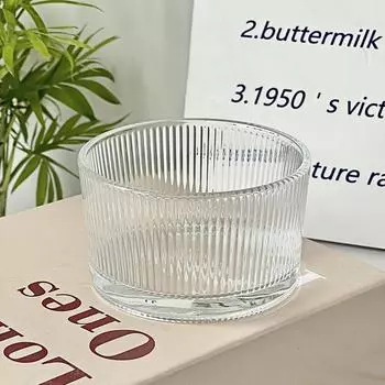 Стеклянная чашка Ins Style — высококачественная миска для мороженого, йогурта, десертов и пудинга для женщин — идеально подходит для лета и домашнего использования 200ml