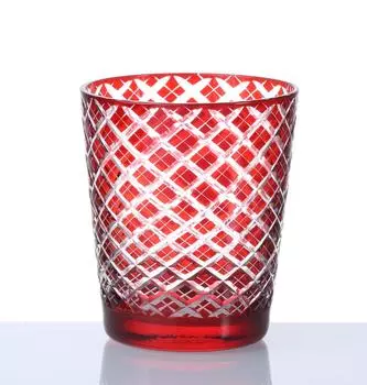 Стеклянная чашка Kiriko Old Red, пригодная для мытья в посудомоечной машине [QD288R] красный