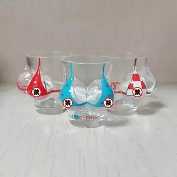 Стеклянная чашка с узором ручной росписи для женщин, маленькая винная чашка, прочный человеческий бикини, рюмка 51-100ml