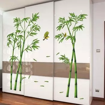 Стеклянная дверь, гостиная, окно, сделай сам, серия «Природа», домашний декор, ПВХ, украшение, декор, наклейка, настенное искусство, наклейка, фреска зелёный