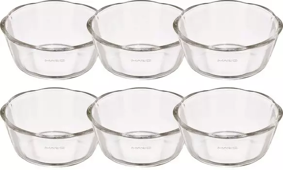 Стеклянная емкость для сладостей HARIO Made in Japan 300 мл BUONO kitchen Set of 6 Clear Heatresistant SWB-30-BK чистый