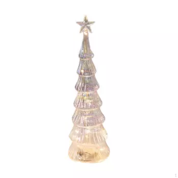 Стеклянная фигурка рождественской елки, декоративная подсвеченная столешница для камина Green L