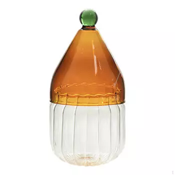 Стеклянная форма для конфет с крышкой, декоративная банка для печенья, контейнер для печенья на 300 мл/10 унций, миска с крышкой для