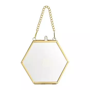 Стеклянная фоторамка, настенный держатель для фоторамки, центральный элемент, прессованный цветок